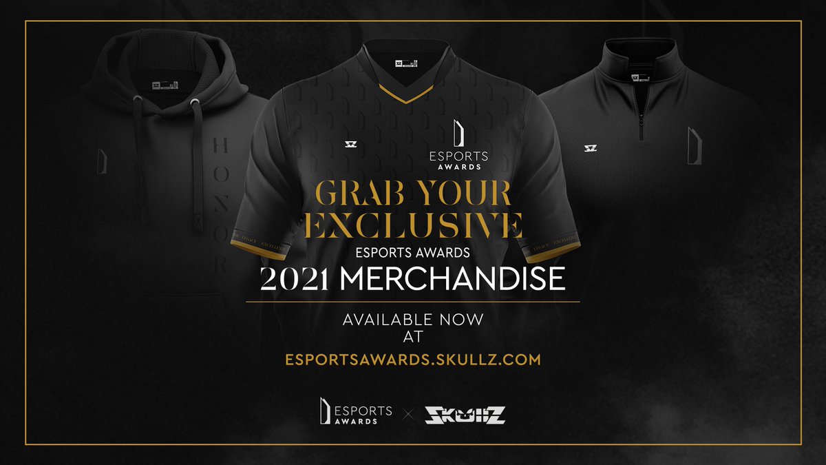 ESPORTS AWARDS MERCHANDISE NOW AVAILABLE EXCLUSIVELY ON SKULLZ