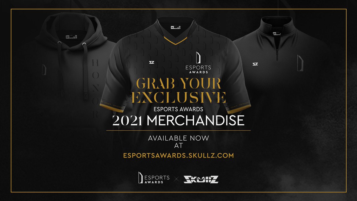 ESPORTS AWARDS MERCHANDISE NOW AVAILABLE EXCLUSIVELY ON SKULLZ