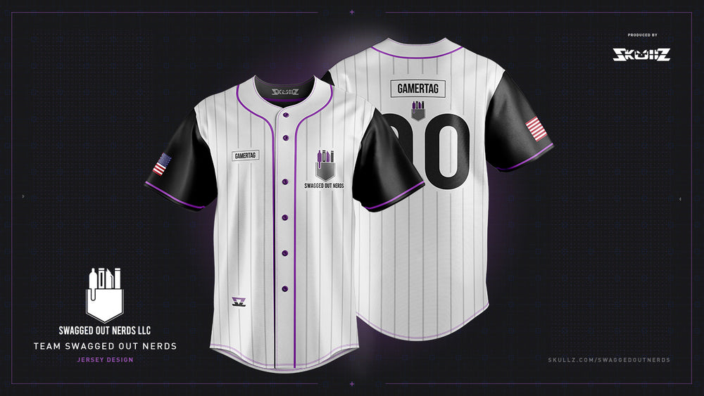 
                  
                    Swagged Out Nerds - PRO Skullz Jersey - White Button Up
                  
                