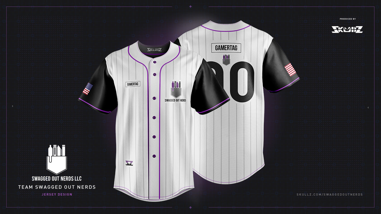
                  
                    Swagged Out Nerds - PRO Skullz Jersey - White Button Up
                  
                
