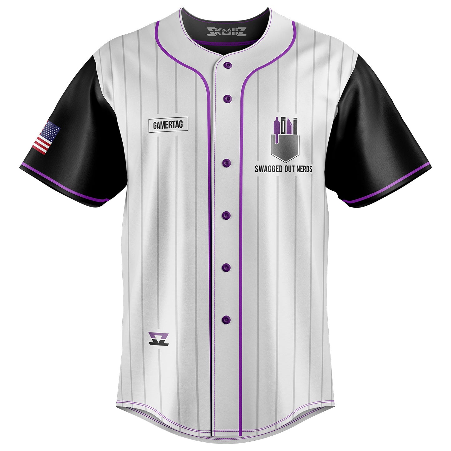 
                  
                    Swagged Out Nerds - PRO Skullz Jersey - White Button Up
                  
                